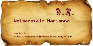 Weisenstein Marianna névjegykártya